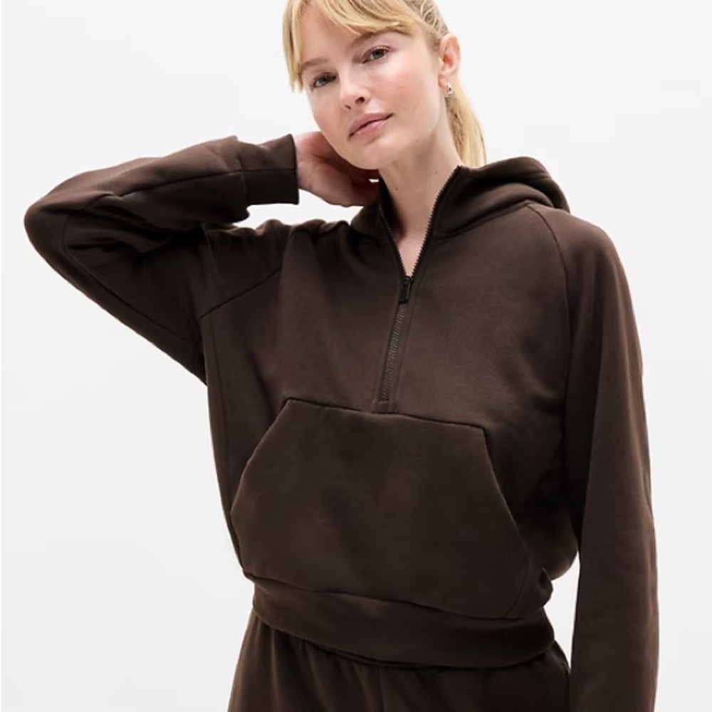 Athleta Forever Fleece 1/2 Zip Hoodie
